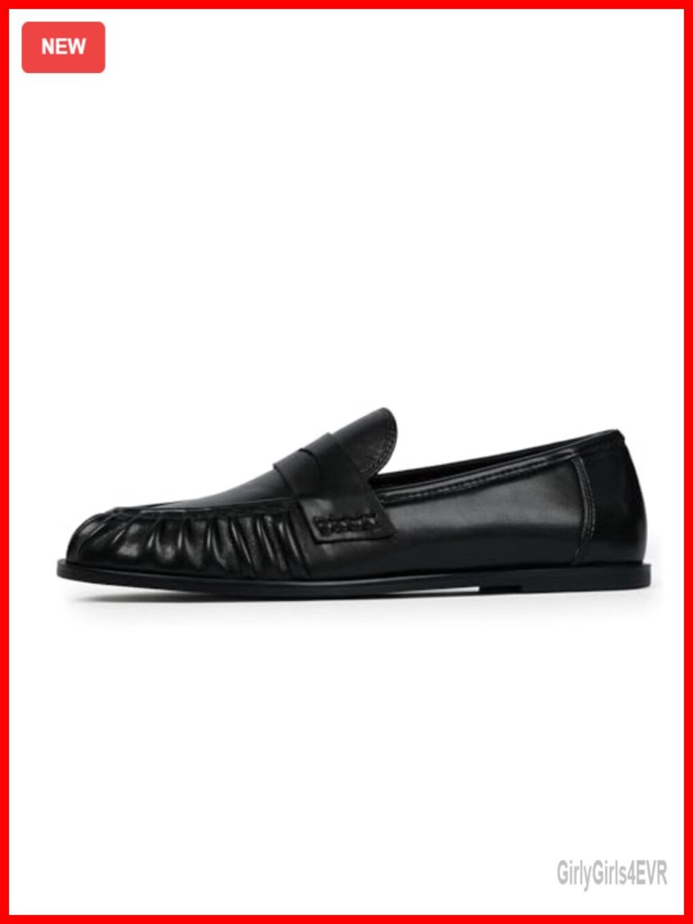 Women's Faux Leather Penny Loafers Slip On Comfort Flats